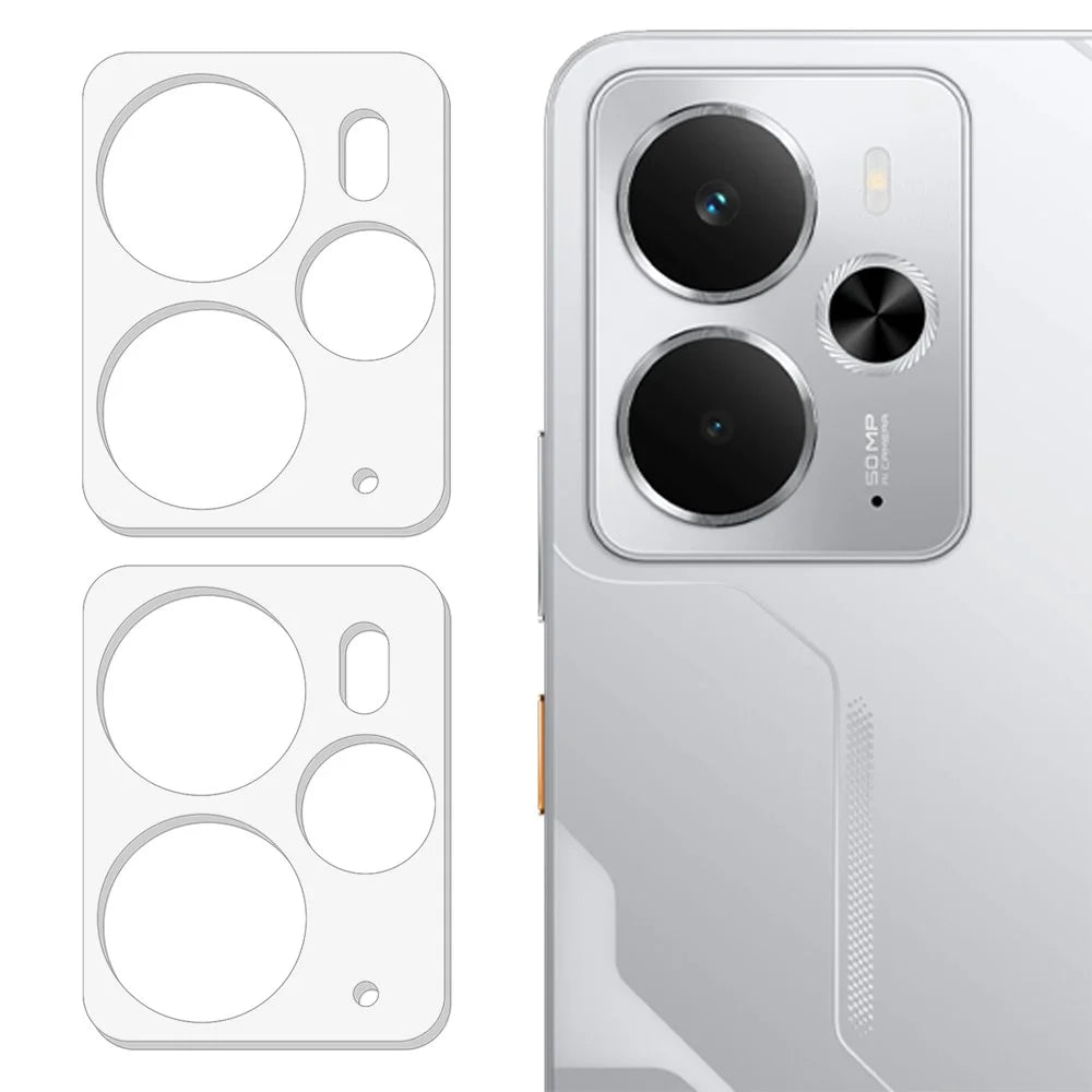 2Pcs For Realme 14 5G Camera Lens Protector 3D Arc Edge Anti-Scratch Tempered Glass Lens Film - 1
