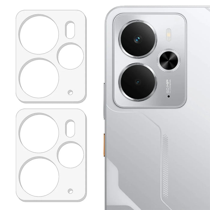 2Pcs For Realme 14 5G Camera Lens Protector 3D Arc Edge Anti-Scratch Tempered Glass Lens Film - 1