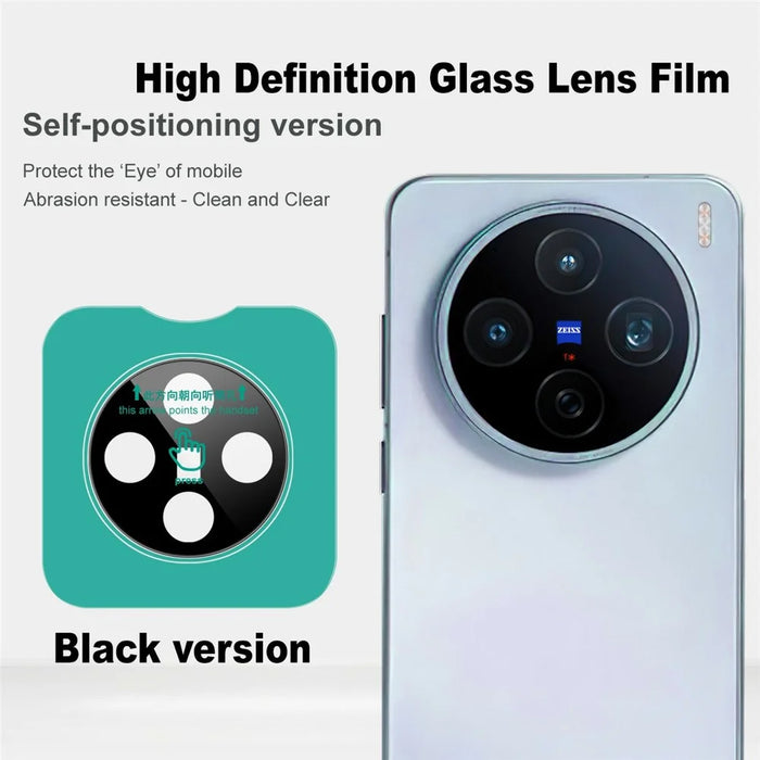 IMAK For vivo X200s 5G Tempered Glass Camera Lens Protector with Self Positioning Frame (Black Version) - 3