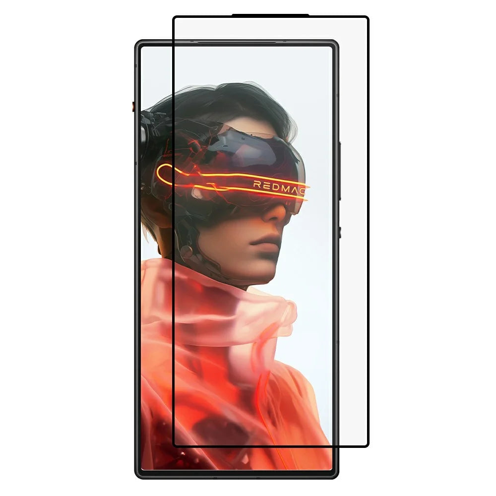 For ZTE nubia RedMagic 10 Air 5G Tempered Glass Electroplating Anti-Fingerprint Silk Printing Full Glue Screen Protector - 1