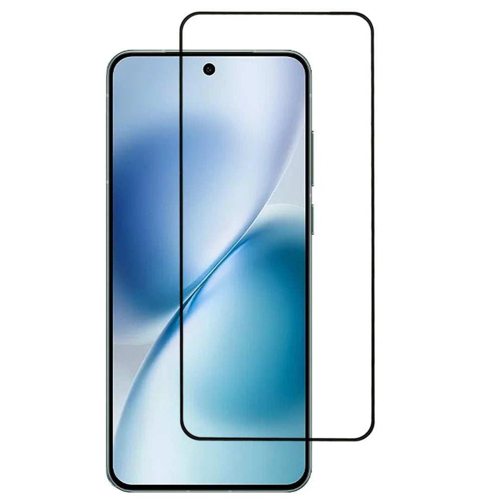 For vivo X200s 5G Screen Protector Full Glue Silk Printing Tempered Glass Film Support Fingerprint Unlock - 1