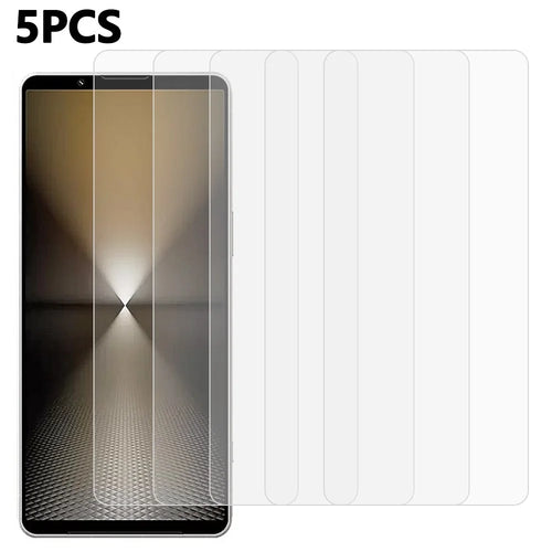 5Pcs For Sony Xperia 1 VII Front Screen Protector 0.3mm 2.5D Tempered Glass Clear Film - 1