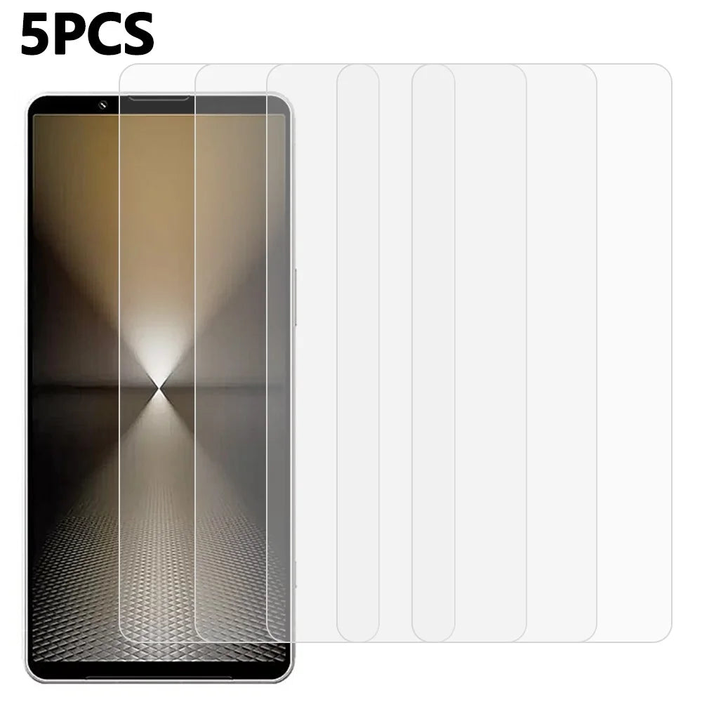 5Pcs For Sony Xperia 1 VII Front Screen Protector 0.3mm 2.5D Tempered Glass Clear Film - 1