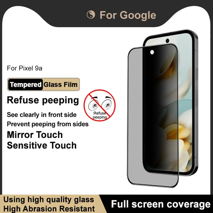 IMAK For Google Pixel 9a Anti Peep Tempered Glass Screen Protector Full Coverage - 5