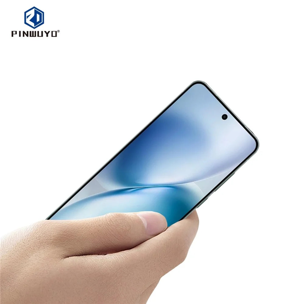 PINWUYO For vivo X200s 5G Tempered Glass Film  Explosion-proof 9H 3D Full Screen Protector - Black - 2