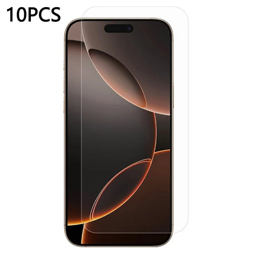 10Pcs  /  Pack For iPhone 16 Plus / 15 Plus Screen Protector 2.5D High Aluminium-Silicon Glass Screen Film - 1