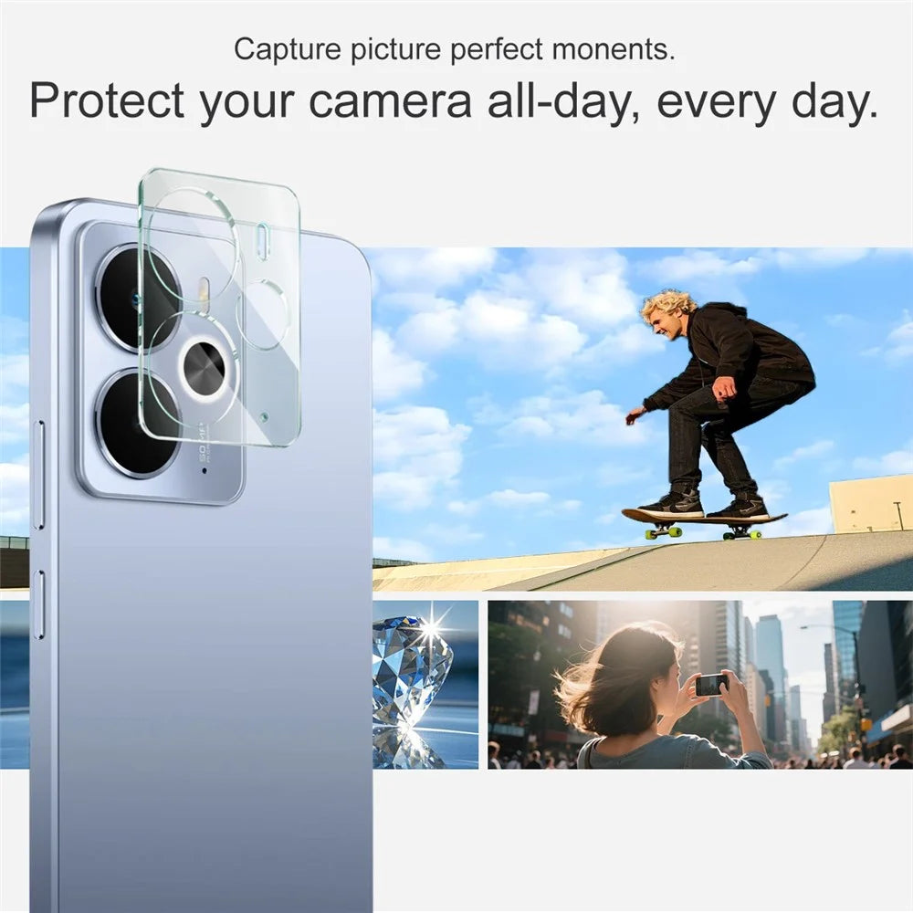 IMAK For Realme 14 5G Tempered Glass Camera Lens Protector + Acrylic Lens Cap - 4