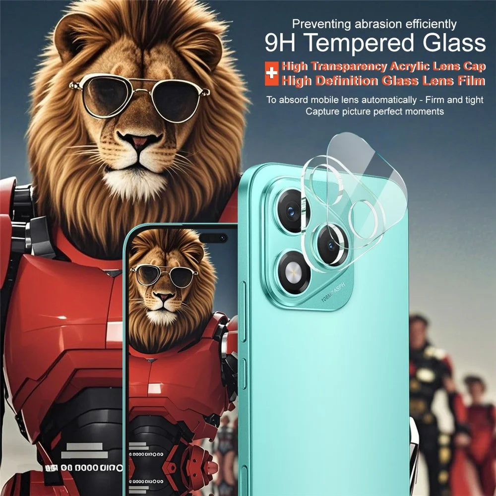IMAK For Honor 400 Lite 5G Tempered Glass Camera Lens Protector + Acrylic Lens Cap - 3