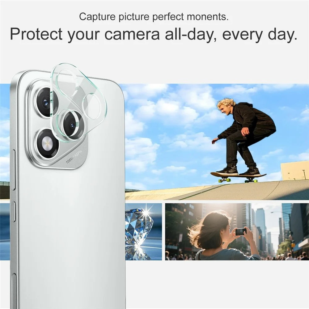 IMAK For Honor 400 Lite 5G Tempered Glass Camera Lens Protector + Acrylic Lens Cap - 4