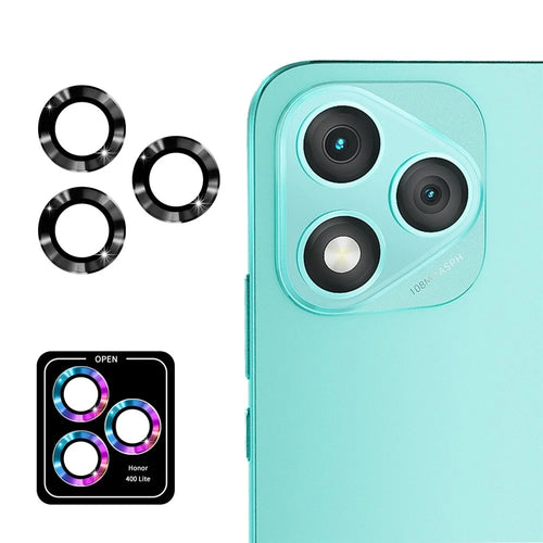 ENKAY HAT PRINCE For Honor 400 Lite 5G Camera Lens Protector  Metal Ring Lens Film - Black - 1