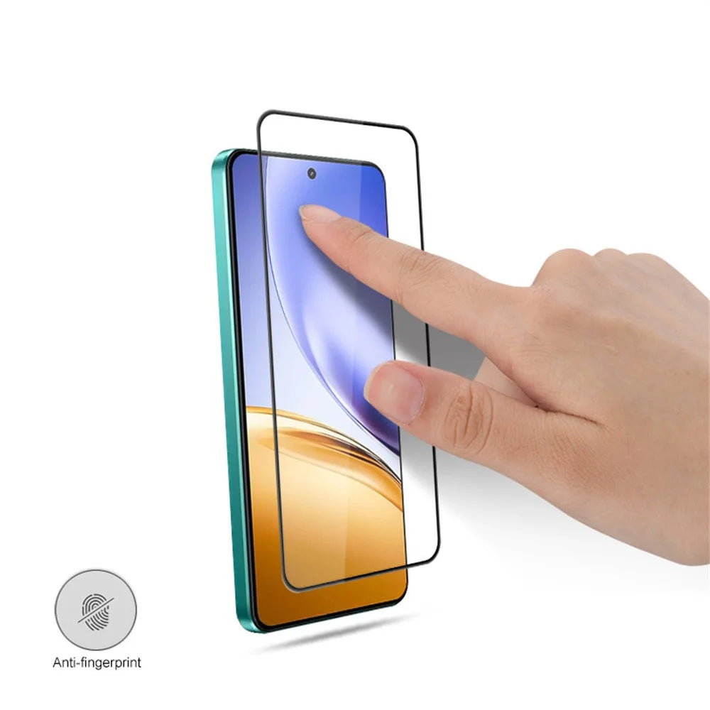 MOCOLO For Realme 14 5G / 14T 5G Screen Protector Anti-Shatter Silk Printing Tempered Glass Film - Black - 3