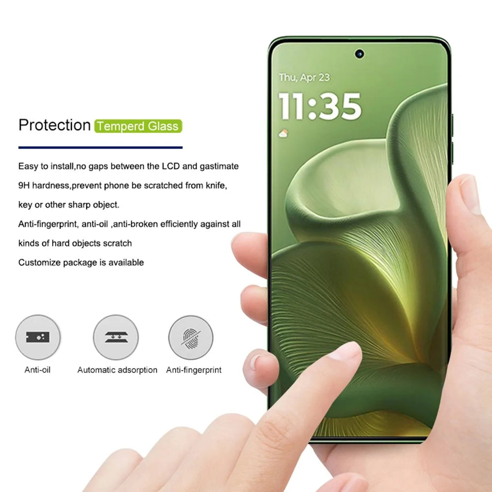 MOCOLO Screen Protector For Motorola Edge 60 5G / 60 Pro 5G / 60 Fusion 5G / 60s 5G / 50 5G / 50 Pro 5G , 3D Curved Tempered Glass Film - 2