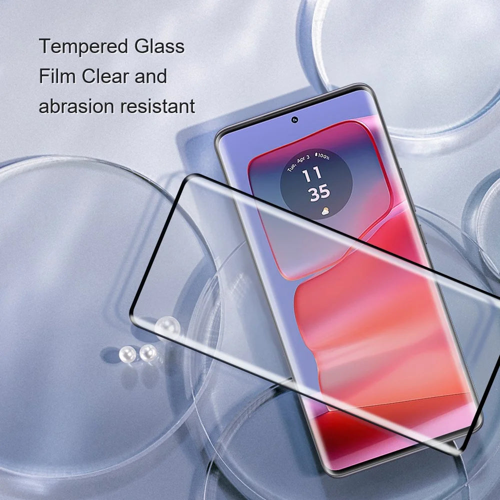 AMORUS Screen Protector For Edge 60 5G / 60 Pro 5G / 60 Fusion 5G / 60s 5G / 50 5G / 50 Pro 5G , 3D Curved Tempered Glass Film - 4