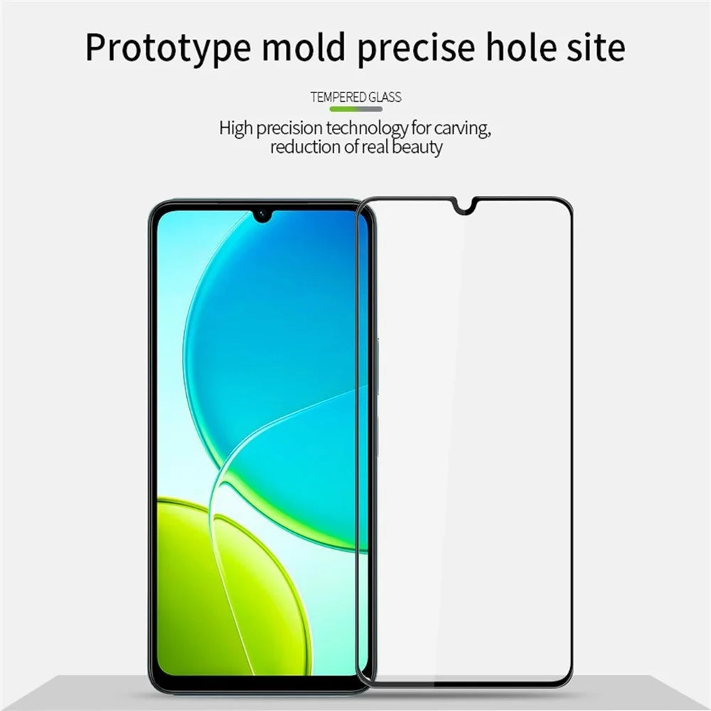 PINWUYO For vivo Y29s 5G Tempered Glass Film  Explosion-proof 9H 3D Full Screen Protector - Black - 3