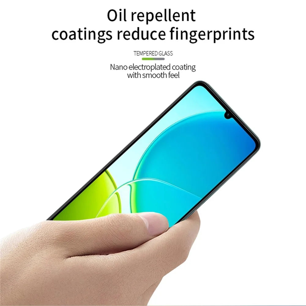 PINWUYO For vivo Y29s 5G Tempered Glass Film  Explosion-proof 9H 3D Full Screen Protector - Black - 4
