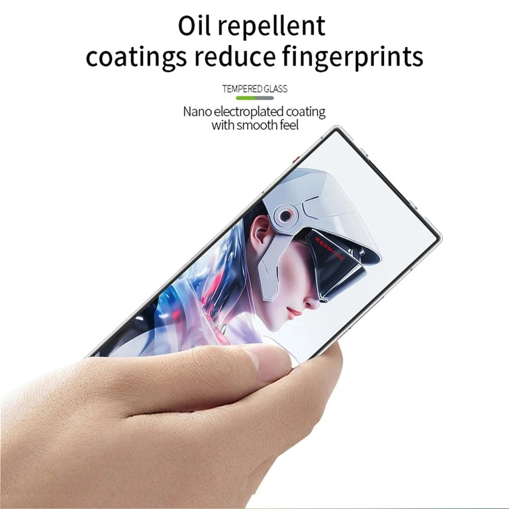 PINWUYO For ZTE nubia RedMagic 10 Air 5G Tempered Glass Film  Explosion-proof 9H 3D Full Screen Protector - Black - 4
