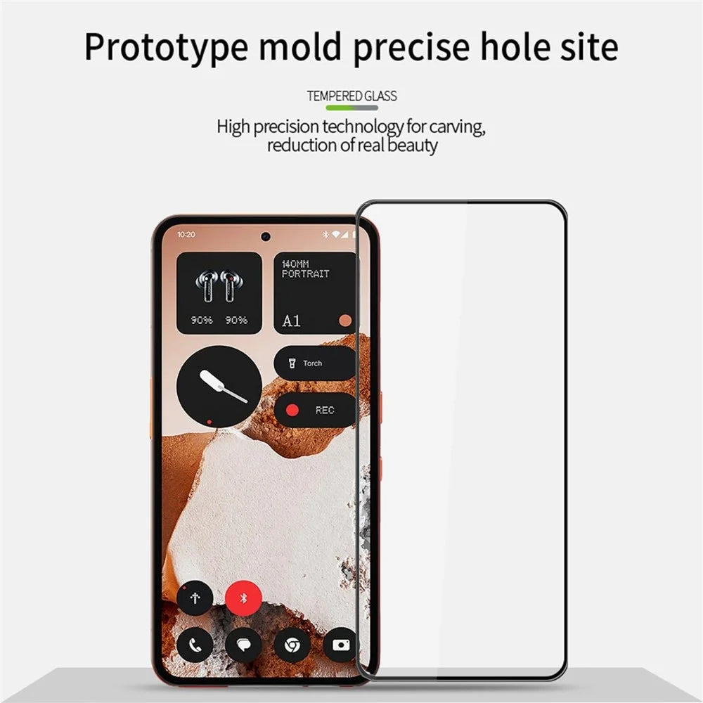 PINWUYO For Nothing CMF Phone 2 Pro Tempered Glass Film  Explosion-proof 9H 3D Full Screen Protector - Black - 3