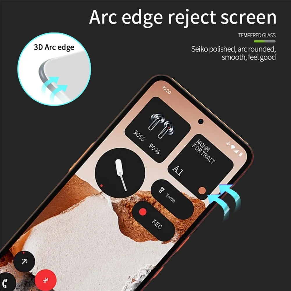MOFI For Nothing CMF Phone 2 Pro Screen Protector  9H 3D Curved Tempered Glass Film - Black - 2