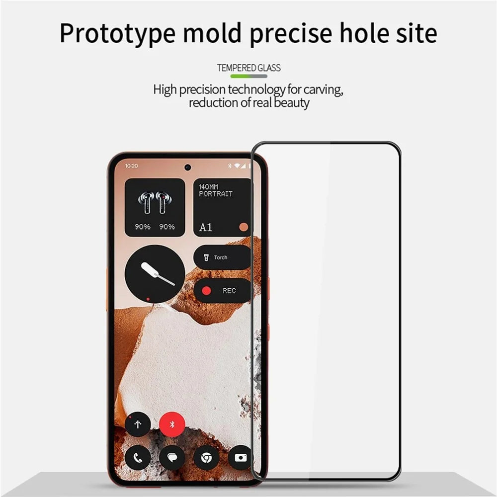 MOFI For Nothing CMF Phone 2 Pro Screen Protector  9H 3D Curved Tempered Glass Film - Black - 3