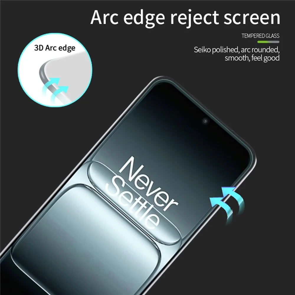 MOFI For OnePlus 13T 5G Screen Protector  9H 3D Curved Tempered Glass Film - Black - 2