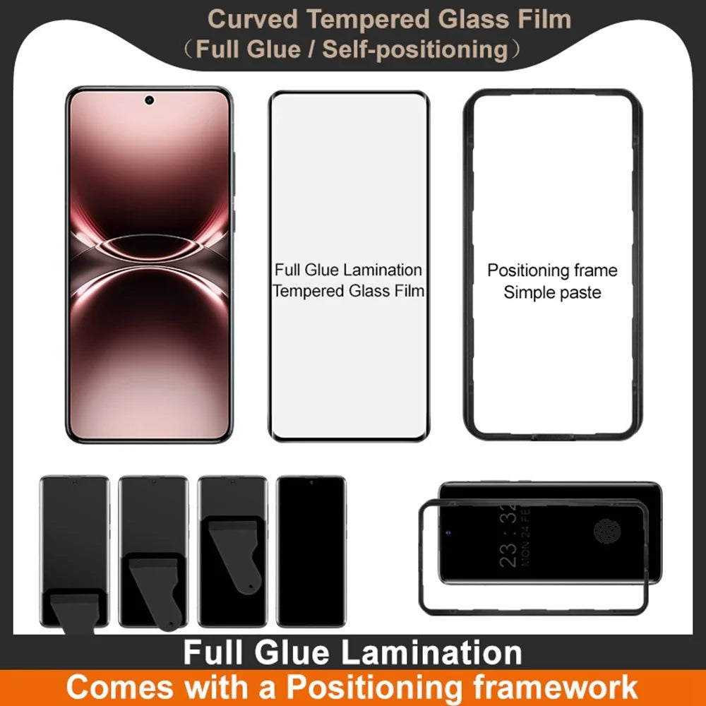 IMAK For vivo X200 Ultra 5G Screen Protector Full Glue 3D Curved Tempered Glass Film with Positioning Frame - 5