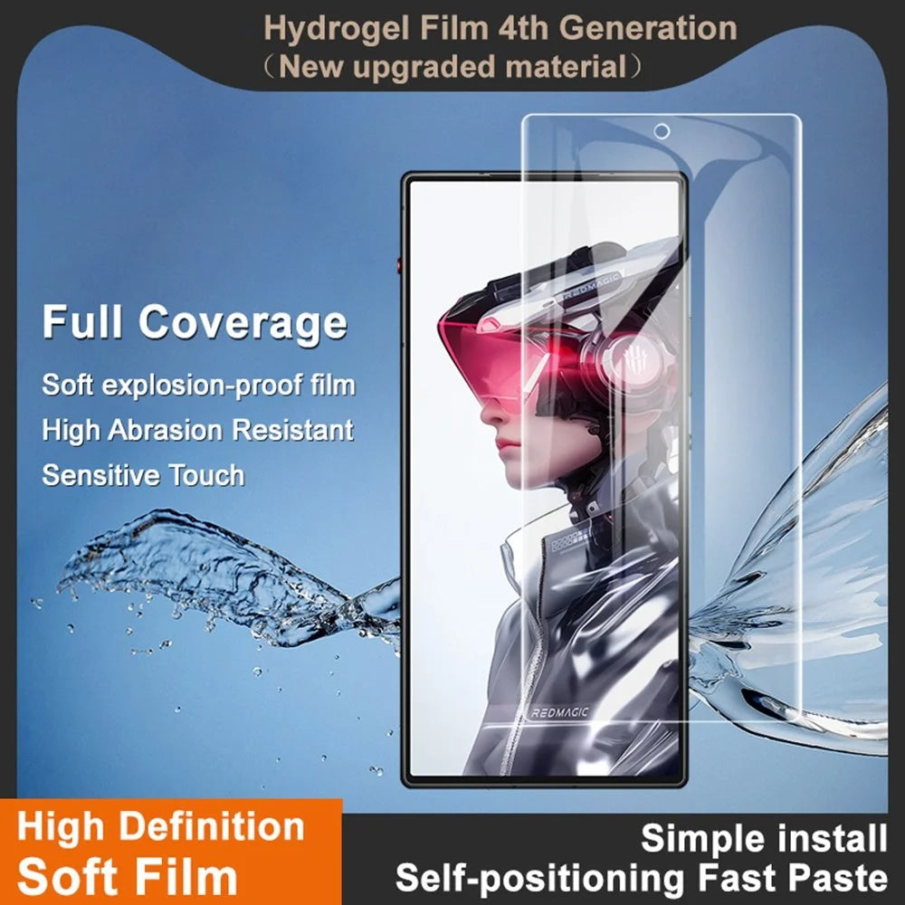 IMAK Hydrogel Film 4th Gen For ZTE nubia Redmagic 10 Air 5G Full Screen Protector Ultra Clear Soft TPU Film - 3