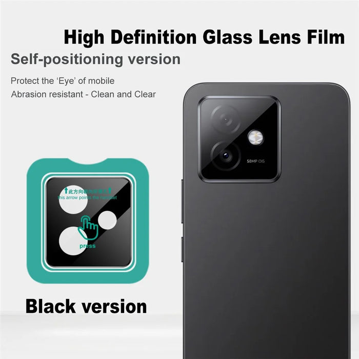 IMAK For Honor X60 GT 5G Tempered Glass Camera Lens Protector with Self Positioning Frame (Black Version) - 3