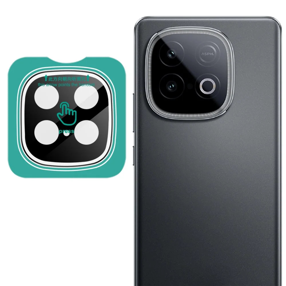 IMAK For vivo iQOO Z10 Turbo Pro 5G / Z10 Turbo 5G Tempered Glass Camera Lens Protector with Self Positioning Frame (Black Version) - 2