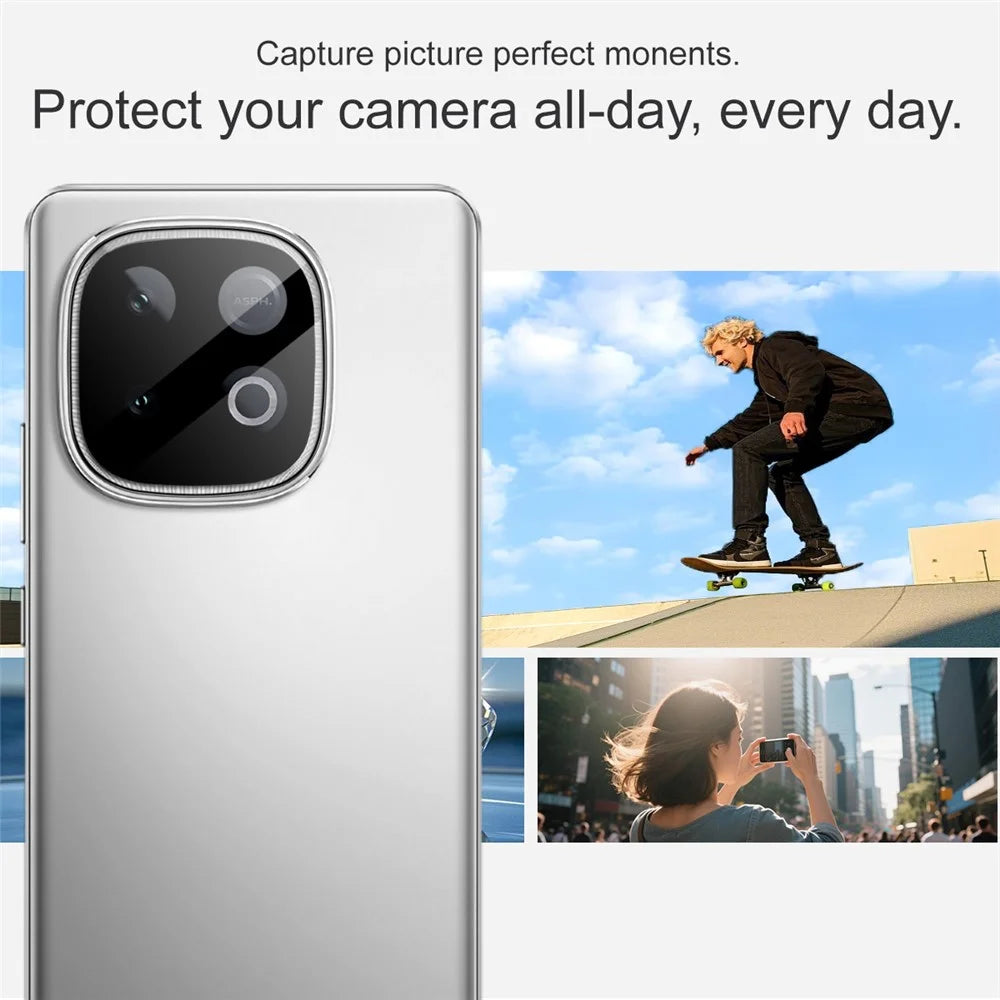 IMAK For vivo iQOO Z10 Turbo Pro 5G / Z10 Turbo 5G Tempered Glass Camera Lens Protector with Self Positioning Frame (Black Version) - 6