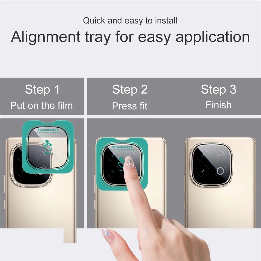 IMAK For vivo iQOO Z10 Turbo Pro 5G / Z10 Turbo 5G Camera Lens Protector Tempered Glass Lens Film with Self Positioning Frame - 5