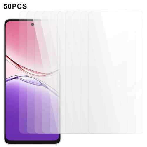 50Pcs Screen Protector For Oppo A5 Pro 5G (Global) / A5 Pro 4G (Global) / A5 Energy 5G (China) , Full Glue Tempered Glass Clear Screen Film (No Package, with Wipes Set, Dust-absorber, Guide Sticker) - 1