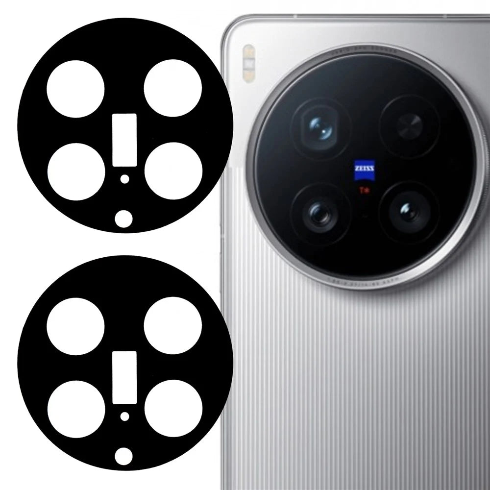 2Pcs For vivo X200 Ultra 5G Camera Lens Protector 2.5D Arc Edge Silk Printing Tempered Glass Rear Lens Film - 1