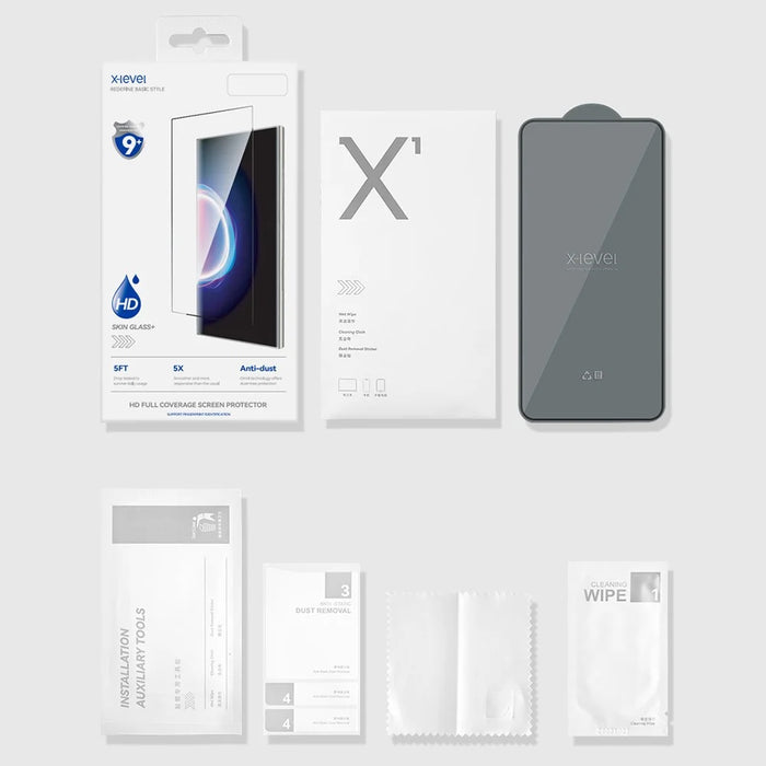 X-LEVEL For Samsung Galaxy S25 Edge Screen Protector HD Tempered Glass Film Silk Printing 2.5D Full Coverage - 5