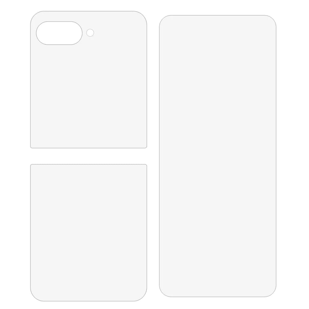 For Motorola Razr 60 Ultra 5G / Razr 50 Ultra 5G Screen Protector Set , Front + Back Full Cover TPU+PET Hydrogel Film - 2