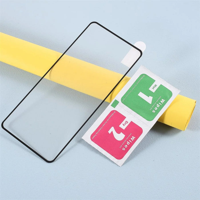 For Oppo Reno14 5G (Global) Tempered Glass Electroplating Anti-Fingerprint Silk Printing Full Glue Screen Protector - 7