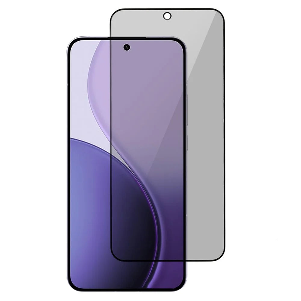 For Oppo Reno14 Pro 5G (Global) Tempered Glass Film Anti-Peep Privacy Protection Screen Protector Full Glue - 1