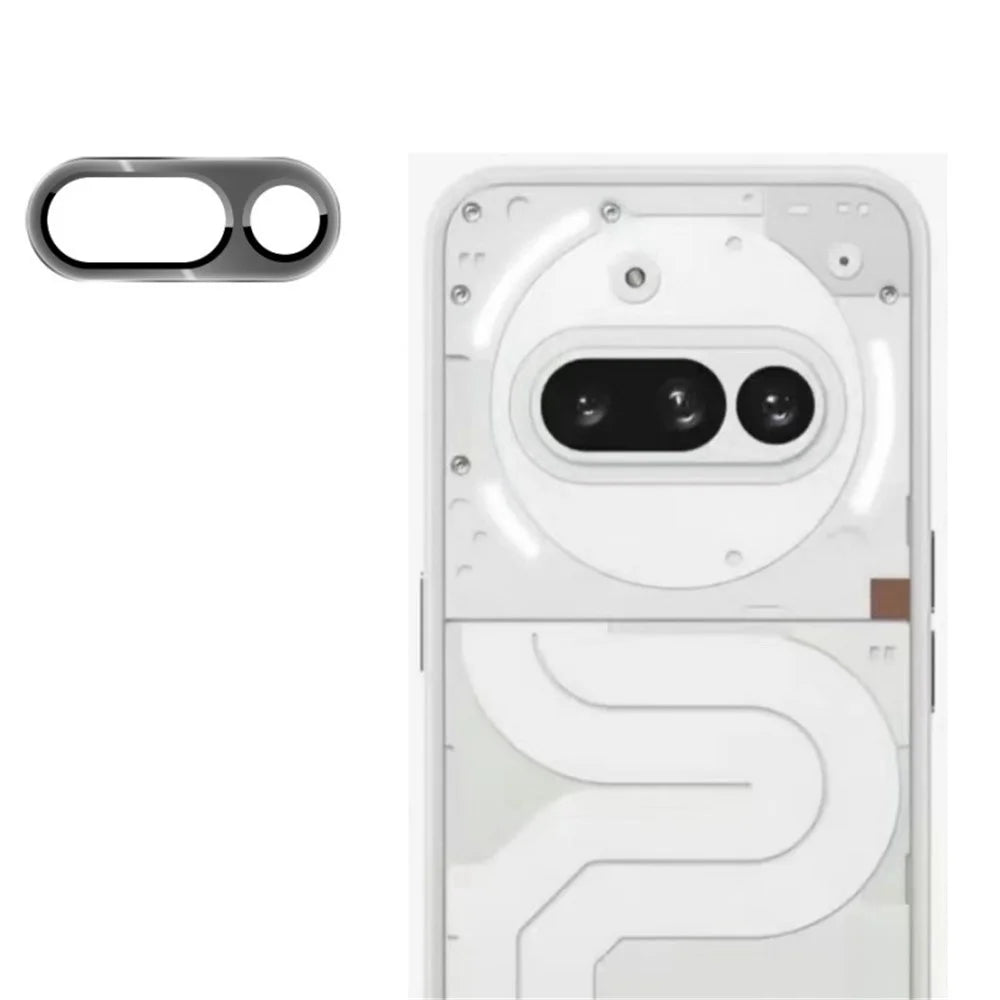 Camera Lens Protector for Nothing Phone (3a) HD Clear Film with Metal Frame - Black - 1