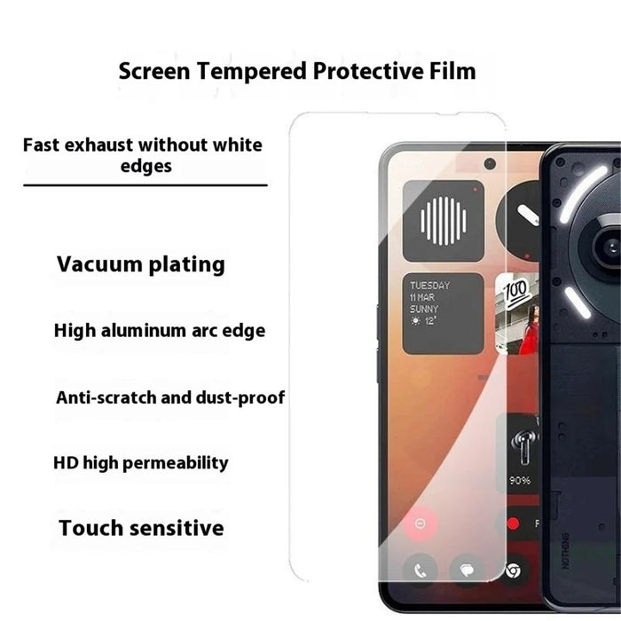 For Nothing Phone (3a) Tempered Glass Screen Protector Set with Lens Films - 2