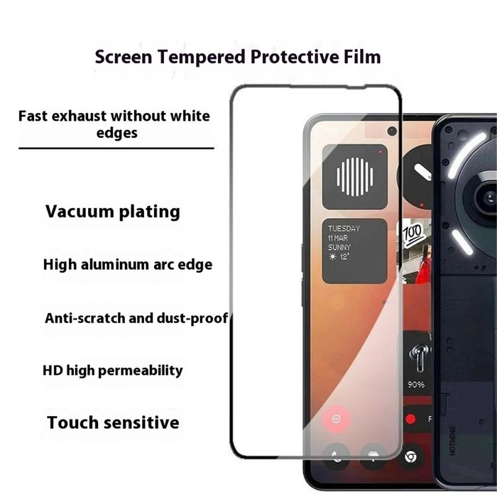 For Nothing Phone (3a) Tempered Glass Screen Protector Set with Lens Films - 3