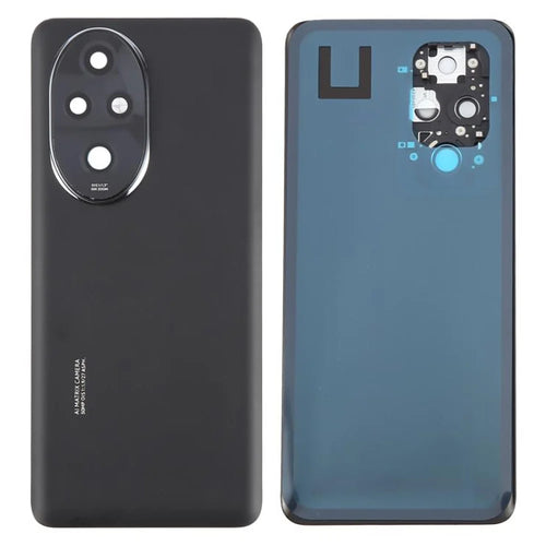 For Honor 200 Pro 5G Back Battery Housing Cover with Camera Ring Lens Cover Spare Part (Without Logo) - Black - 1