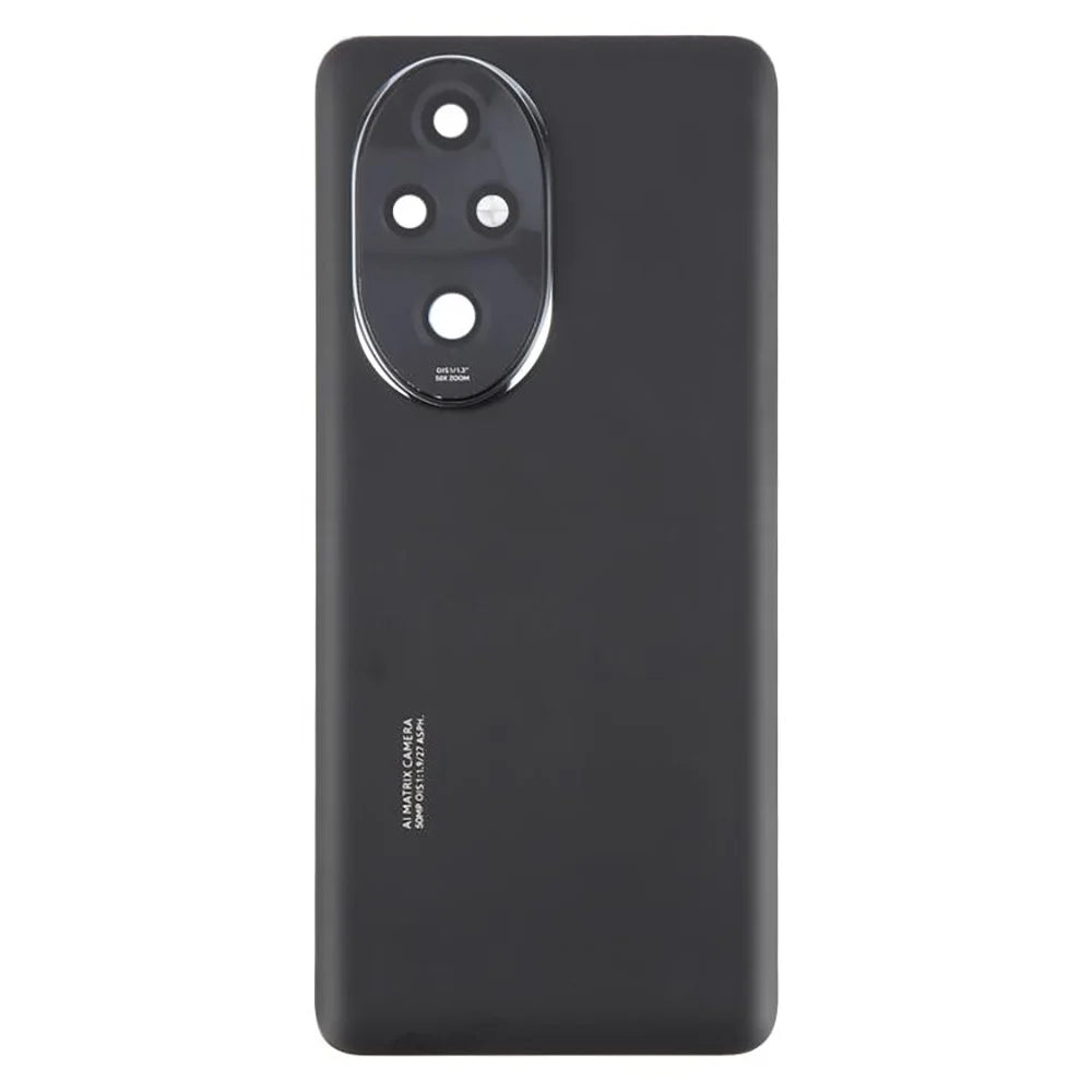 For Honor 200 Pro 5G Back Battery Housing Cover with Camera Ring Lens Cover Spare Part (Without Logo) - Black - 2