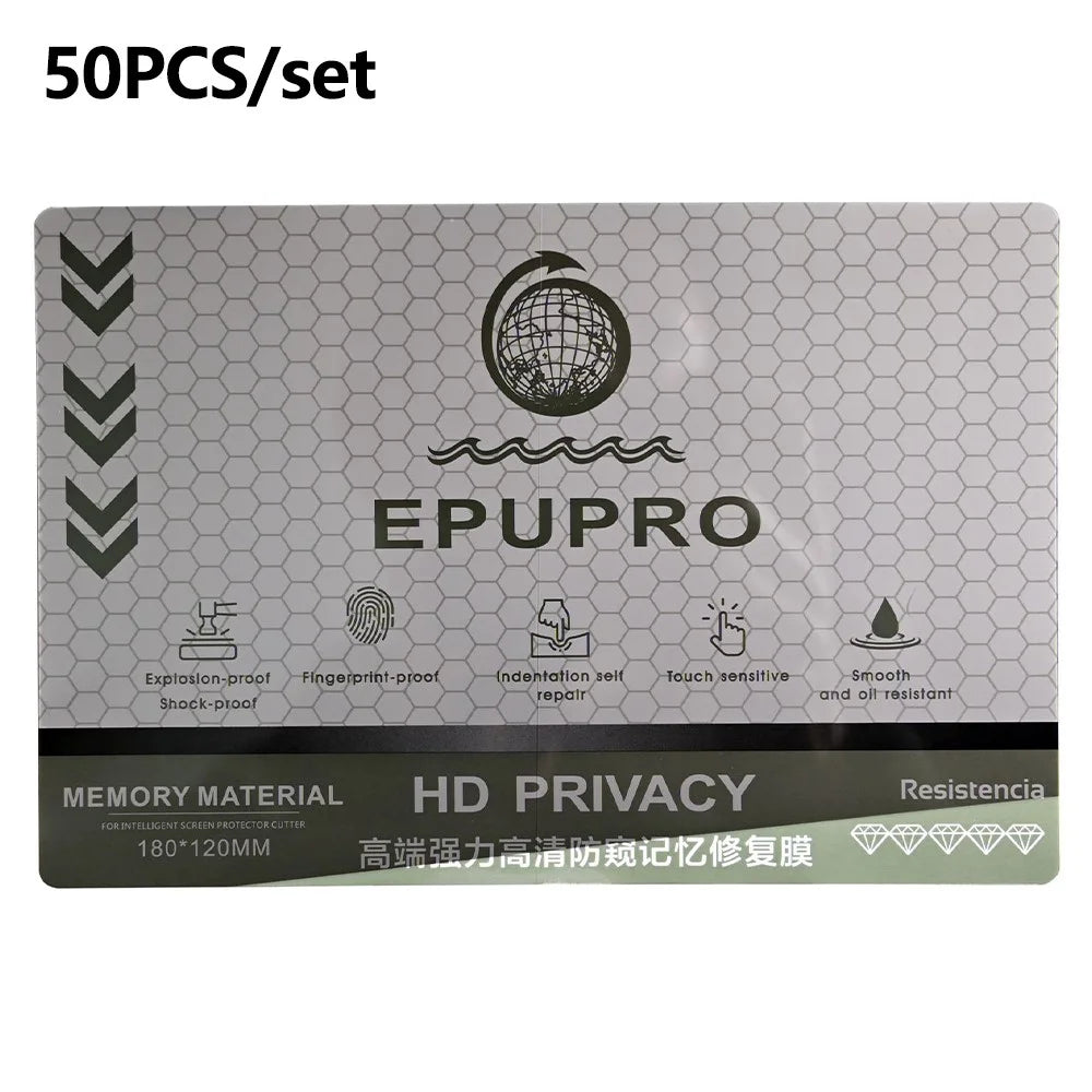 50Pcs / Pack TPU HD Anti-Spy Privacy Screen Protector Self Healing Curved Screens Film 180 x 120mm - 1