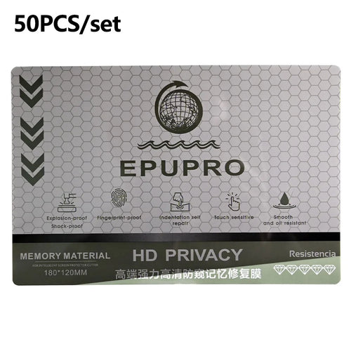 50Pcs / Pack TPU HD Anti-Spy Privacy Screen Protector Self Healing Curved Screens Film 180 x 120mm - 1