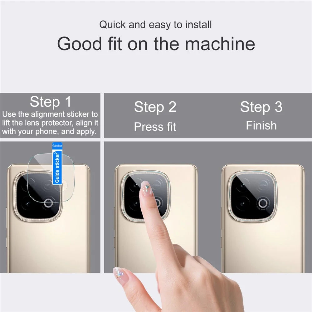 IMAK Camera Lens Protector For vivo iQOO Z10 Turbo 5G  /  iQOO Z10 Turbo Pro 5G  /  Y300 GT 5G Tempered Glass Lens Film - 4