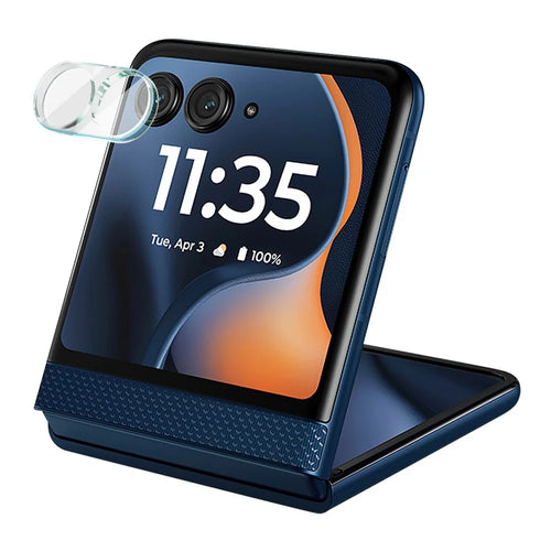 IMAK For Motorola Razr 70 (Razr 2026) / Razr 60 (Razr 2025) Tempered Glass Camera Lens Protector + Acrylic Lens Cap - 1