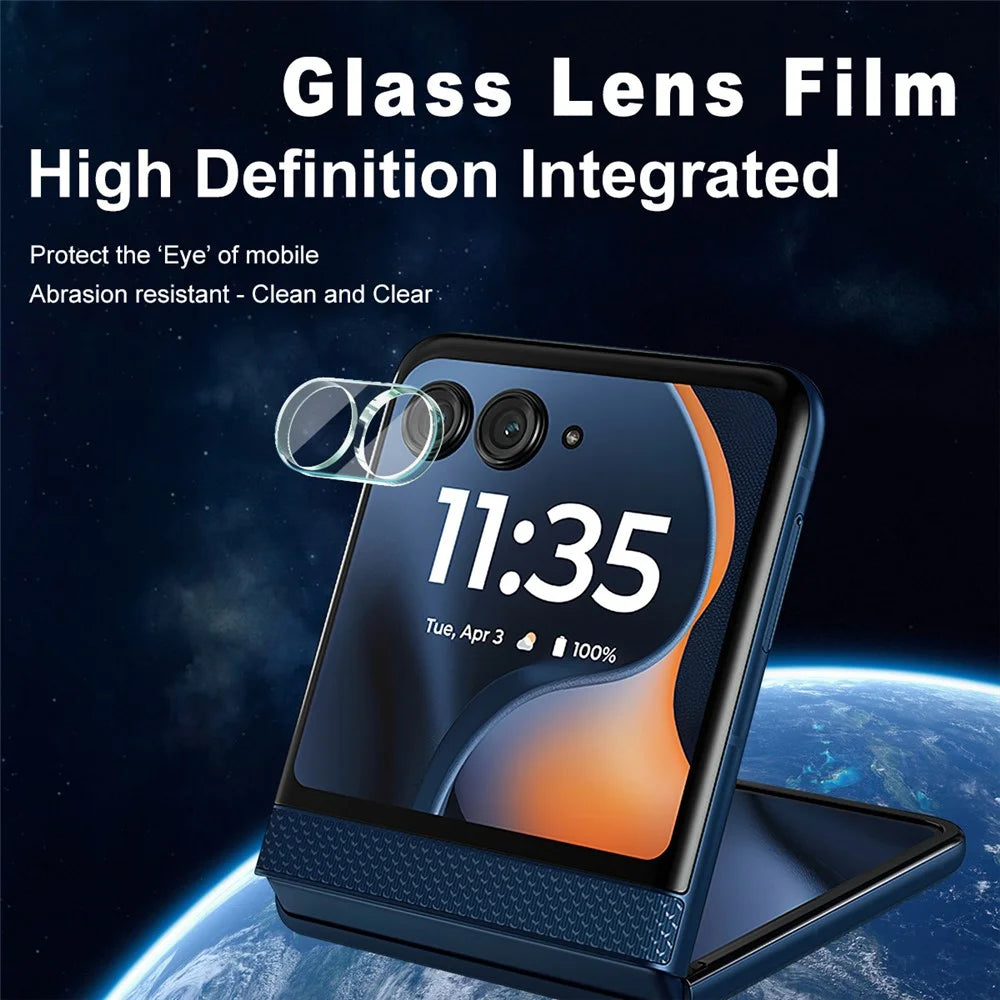 IMAK For Motorola Razr 70 (Razr 2026) / Razr 60 (Razr 2025) Tempered Glass Camera Lens Protector + Acrylic Lens Cap - 2