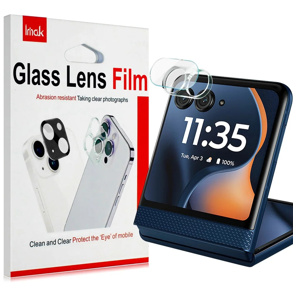 IMAK For Motorola Razr 70 (Razr 2026) / Razr 60 (Razr 2025) Tempered Glass Camera Lens Protector + Acrylic Lens Cap - 6