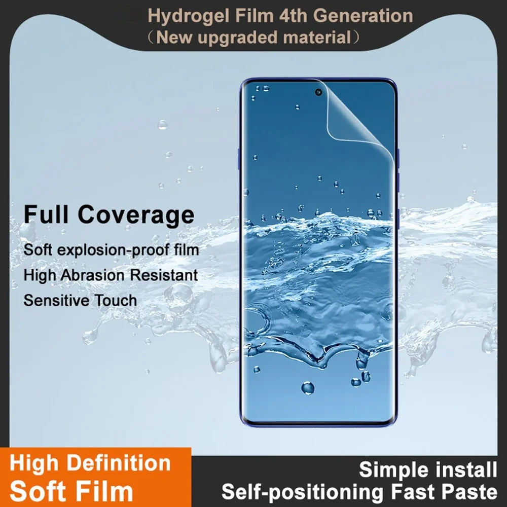 IMAK Hydrogel Film 4th Gen Screen Protector For Motorola Edge 60 5G / 60s 5G / 60 Pro 5G / 60 Fusion 5G , Ultra Clear Soft TPU Film (Fingerprint Unlock) - Transparent - 4
