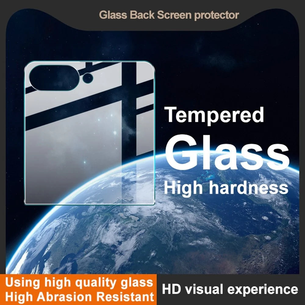 IMAK For Samsung Galaxy Z Flip8 / Z Flip7 5G Rear Screen Protector Clear Tempered Glass Back Film - 4