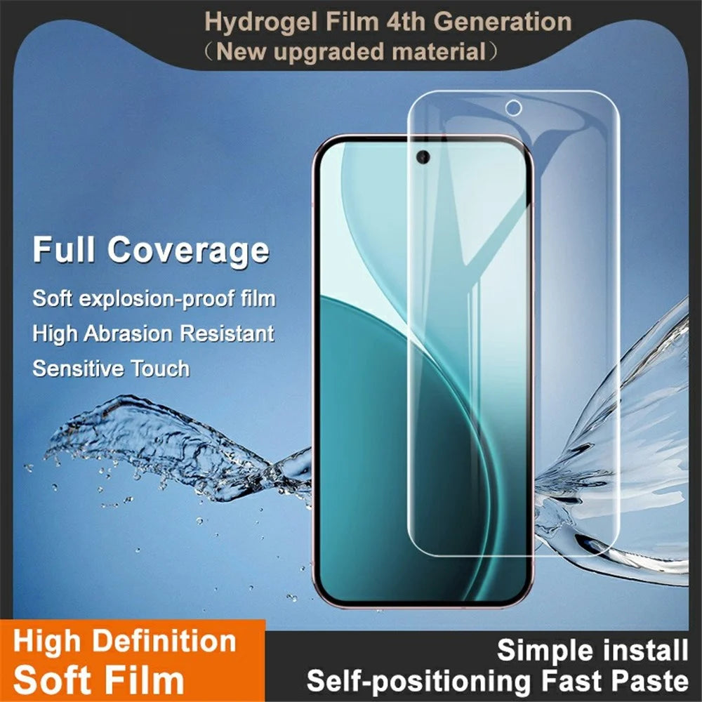 IMAK Hydrogel Film 4th Gen For Google Pixel 11 Pro / 11 / 10 Pro / 10 / 9 Pro / 9 Screen Protector Ultra Clear Soft TPU Film (Fingerprint Unlock) - Transparent - 3